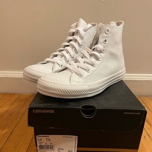 Brand new Converse in white rubber.